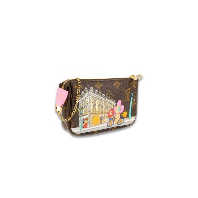 LOUIS VUITTON MINI DOUBLE ZIP POCHETTE M81760 (15.5*10.5*4cm) 